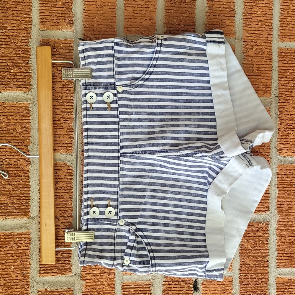 Free People women's striped denim shorts size 27